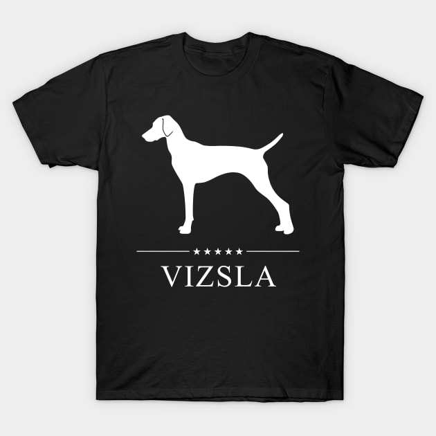 Vizsla Dog White Silhouette T-Shirt by millersye